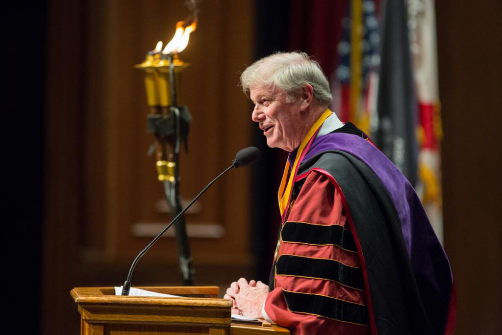 Florida State University celebrates the inauguration of John Thrasher as its 15th president during a formal investiture ceremony March, 17, 2015, at Ruby Diamond Concert Hall. (FSU Photography Services)